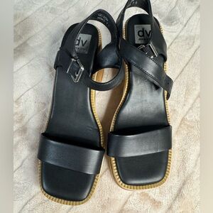 DV by Dolce Vita Black Leather Sandals